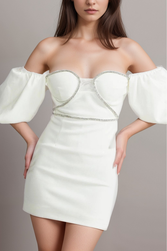DOROTHÉE PUFF-SLEEVED DRESS