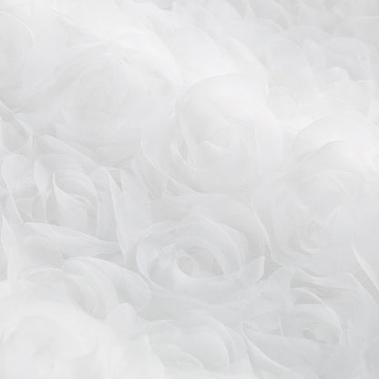 susanna 3D Flower Applique maxi Dress in white