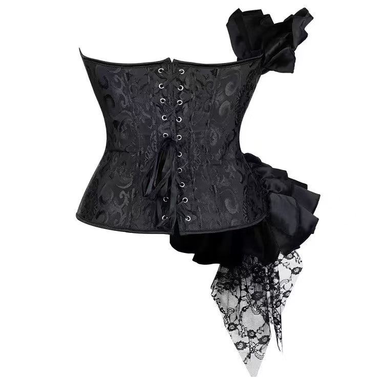 Retro satin STRAPLESS CORSET TOP