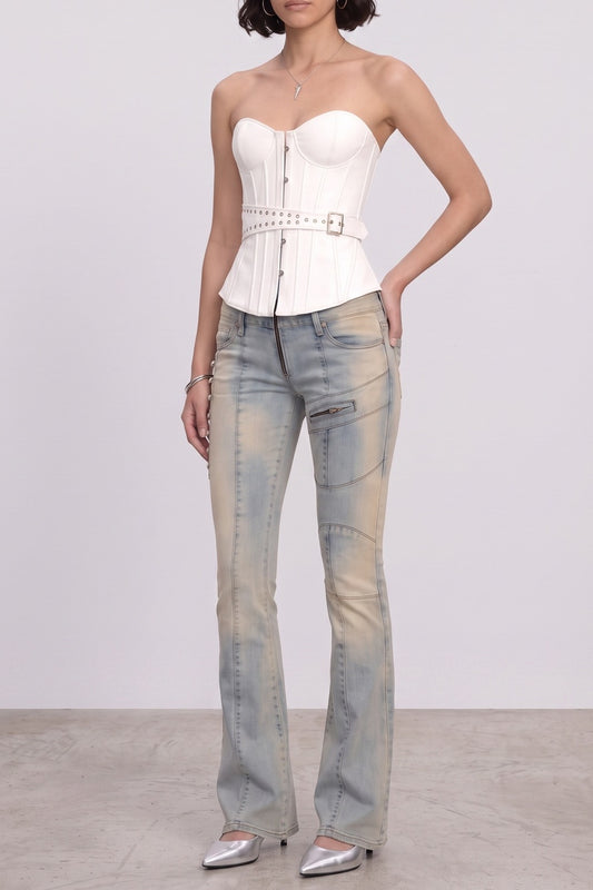 Strapless Sweetheart Belted Corset Top
