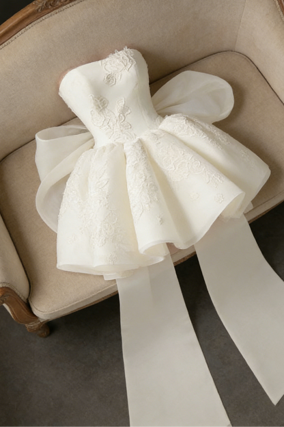Dervla Strapless Bow Mini Dress