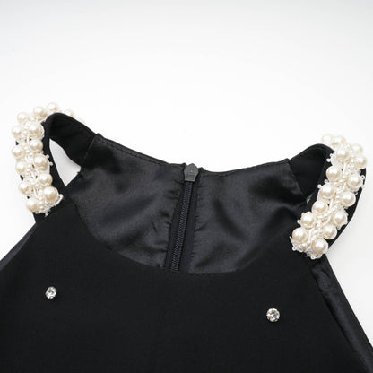off shoulder mini dress in black