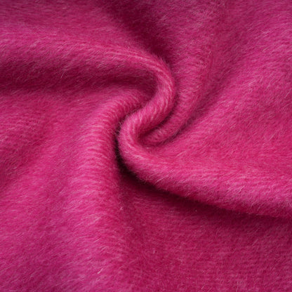 Oversized Wide Lapel Rhinestone Button Wool Coat