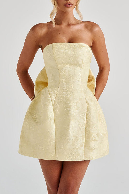 Elenora Mini Dress - Lemon