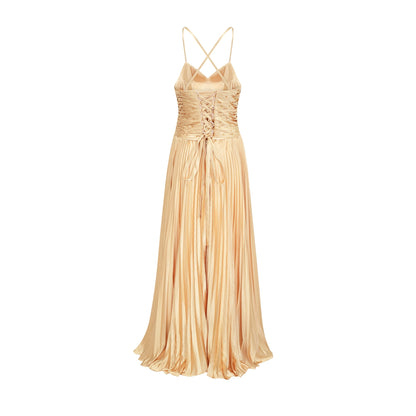 Eline pleated maxi dress