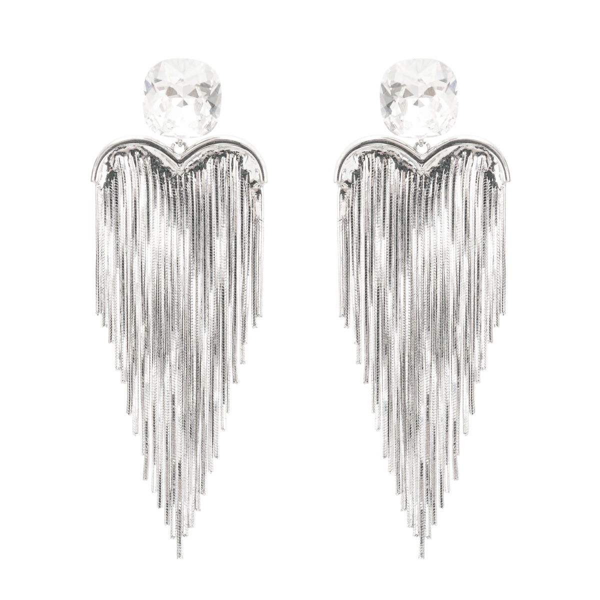 Eulalie silver tassel earrings