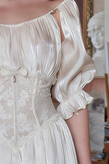 Spot LaceMa French court style lace dress