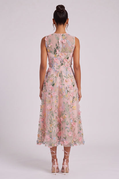 pale pink tulle A-line dress pale pink tulle dress - product view 5