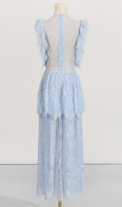 Tiered Lace Maxi Dress