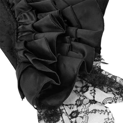 Retro satin STRAPLESS CORSET TOP