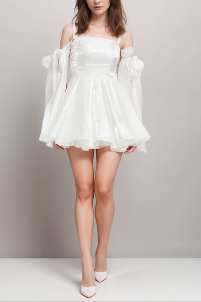 Catiana bow-detail flared dress