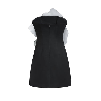FLORENCE FAUX-FLOWER MINI DRESS