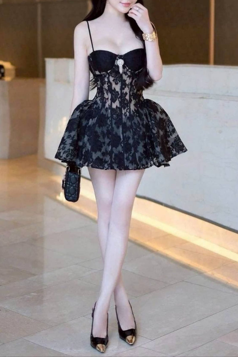 Camilla Corset Lace Mini Dress
