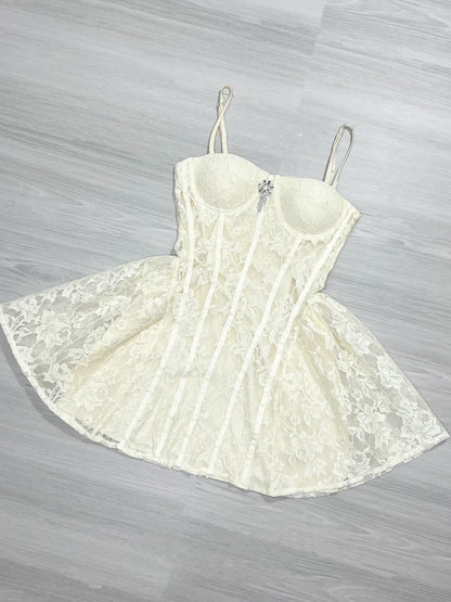Camilla Corset Lace Mini Dress