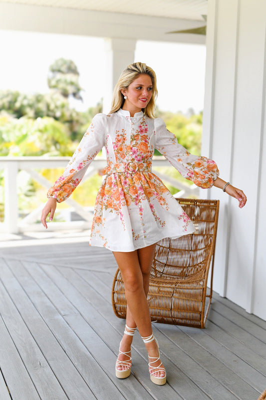 Joanie Floral Print Mini Dress - Floral Multi