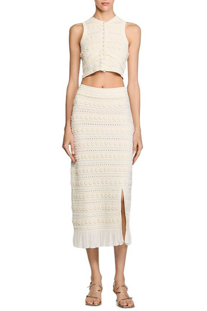 Crochet Top in ecru