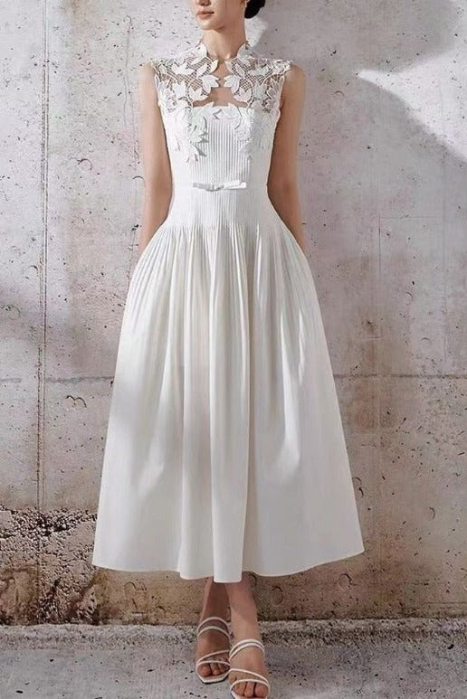 Floral Lace Sleeveless Maxi Dress