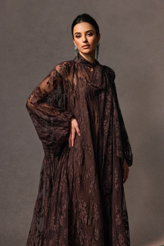 Catharine Floral Lace Sheer Maxi Dress