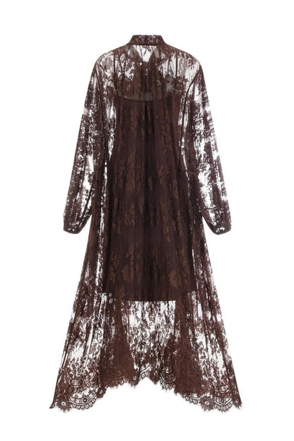 Catharine Floral Lace Sheer Maxi Dress