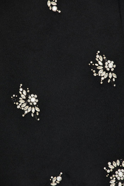 philippa crystal embellished Coat in black
