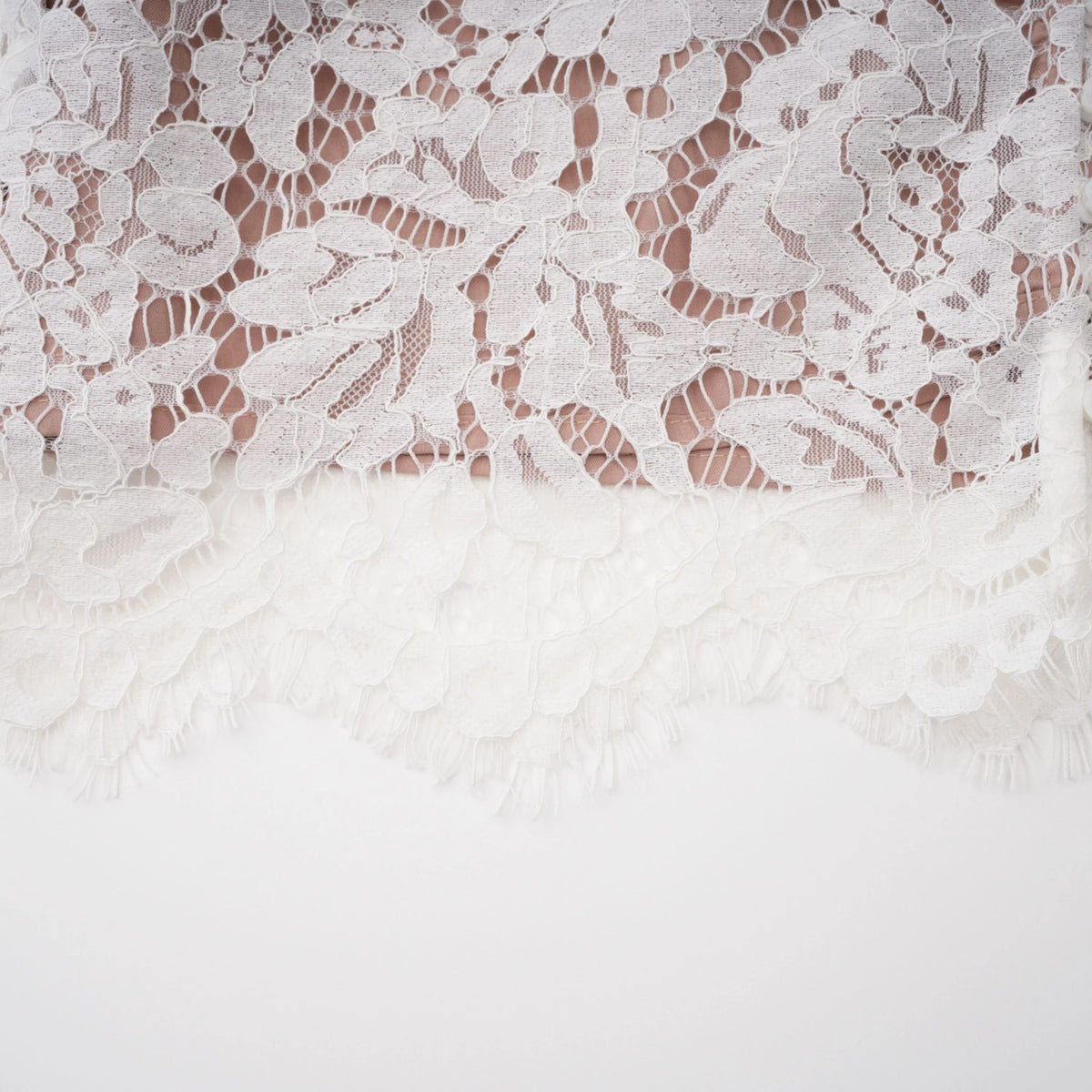 Ruffle Lace Top & Big Bow Skort Two-Piece Set