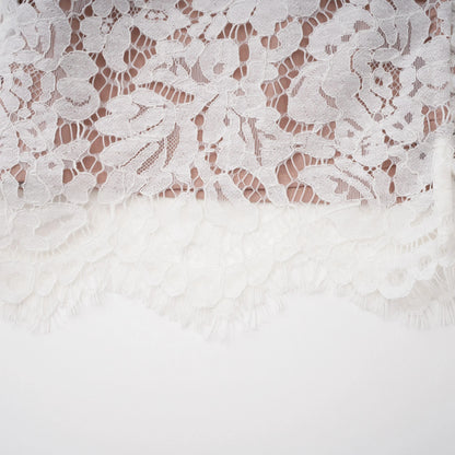 Ruffle Lace Top & Big Bow Skort Two-Piece Set