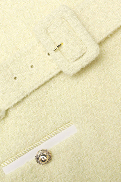 apphia Tweed low-rise pants set in yellow