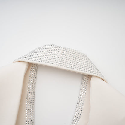 Jeanne crystal-embellished tailored dress coat