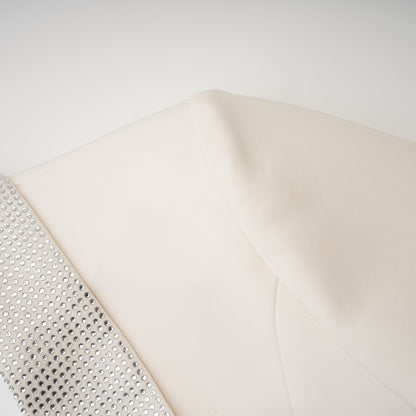 Jeanne crystal-embellished tailored dress coat