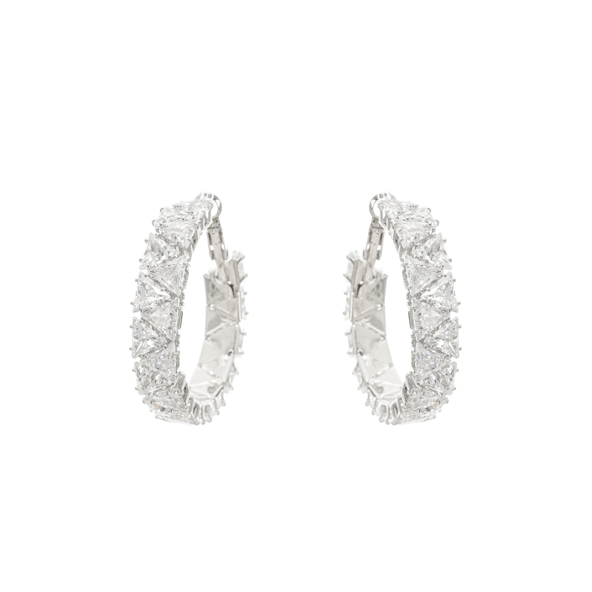 Léa crystal-embellished circle earrings