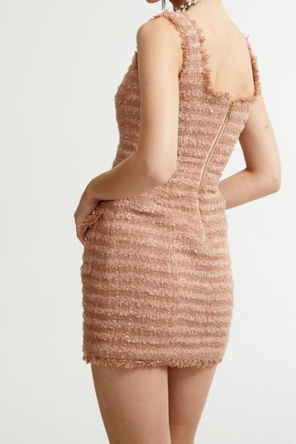 Liane tweed button-down fastening dress