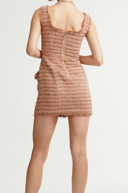 Liane tweed button-down fastening dress