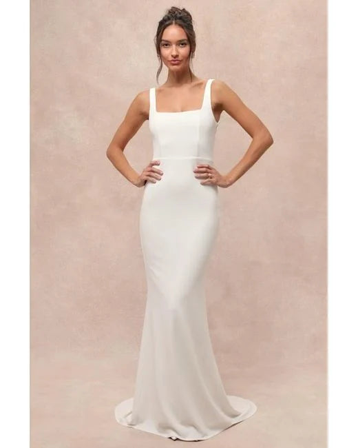 Natural Regal Classic Sleeveless Twist-Back Maxi Dress