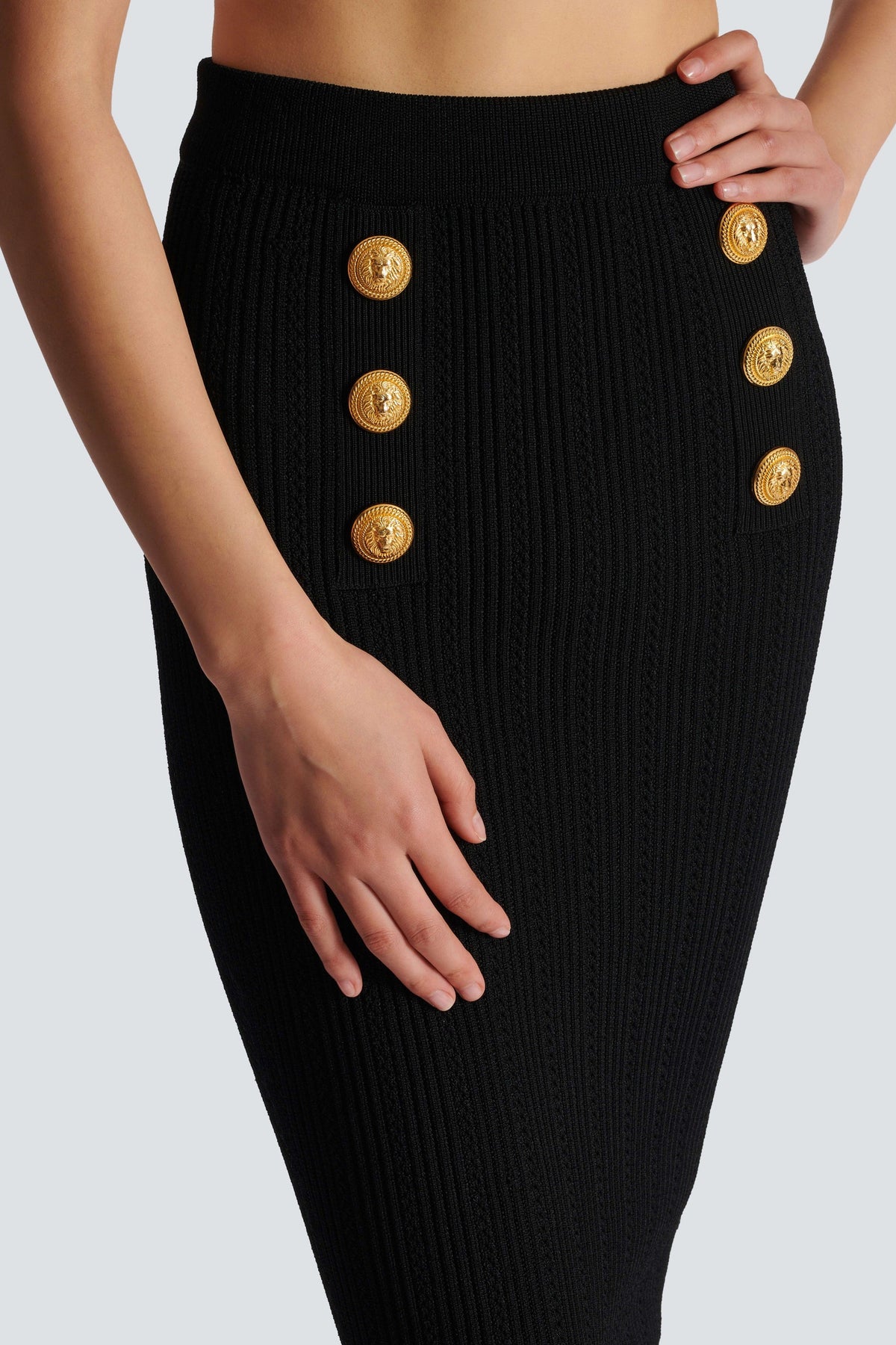 lynn One Shoulder Knit Set - Black