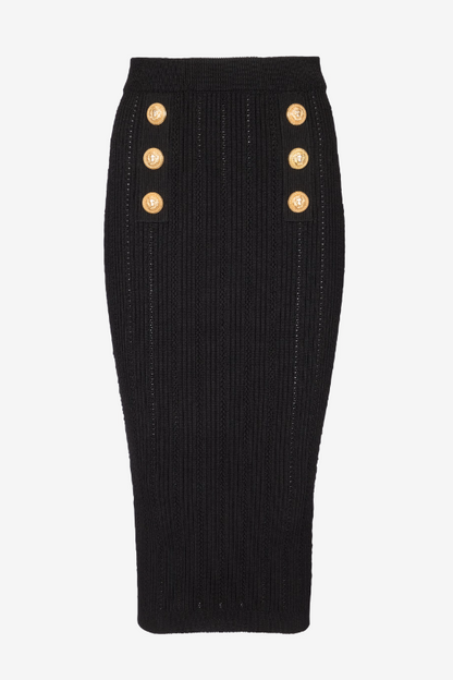 lynn One Shoulder Knit Set - Black