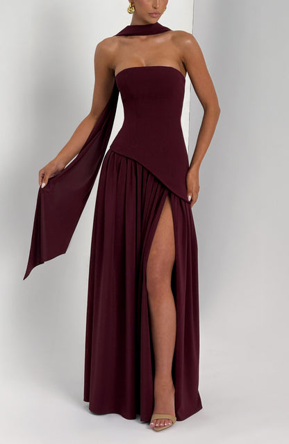 Maliyah Maxi Dress - Cherry Lacquer