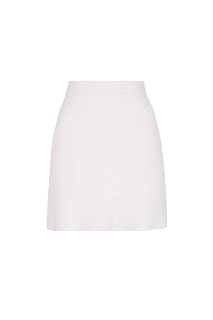 vicky Cream Sequin Knit mini skirt