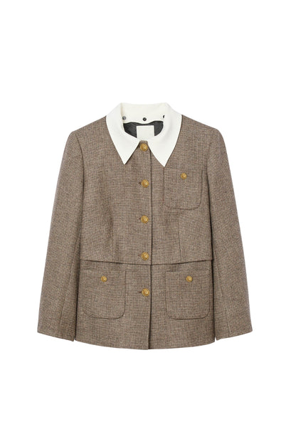 setlla Houndstooth suit jacket in brown