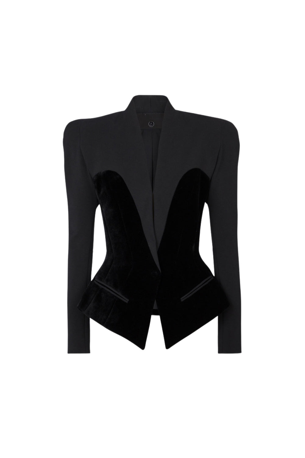 josephine Slim-fitting bustier jacket in black