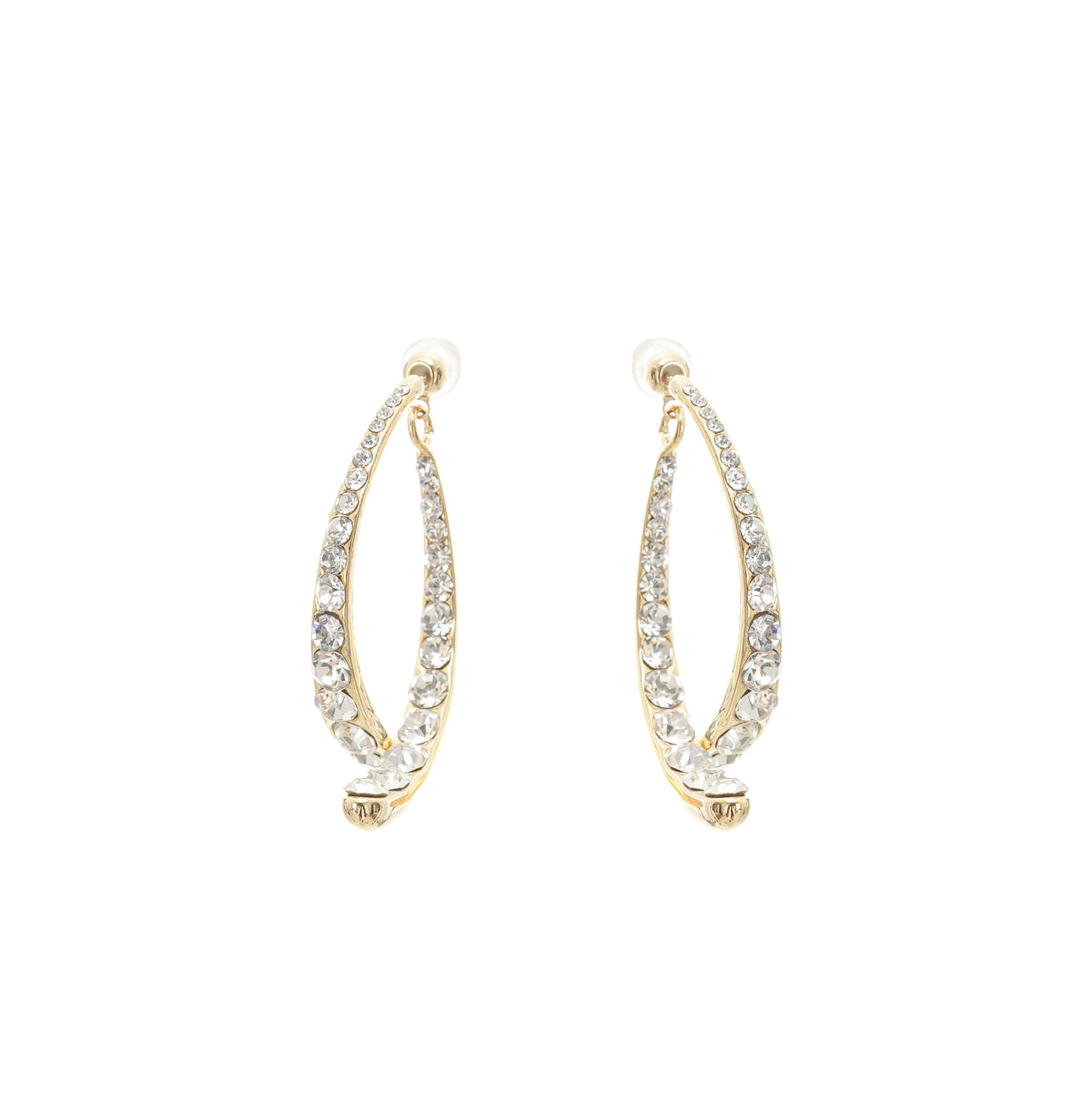 Mathilde embellished curve-edge earrings