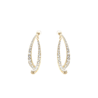Mathilde embellished curve-edge earrings