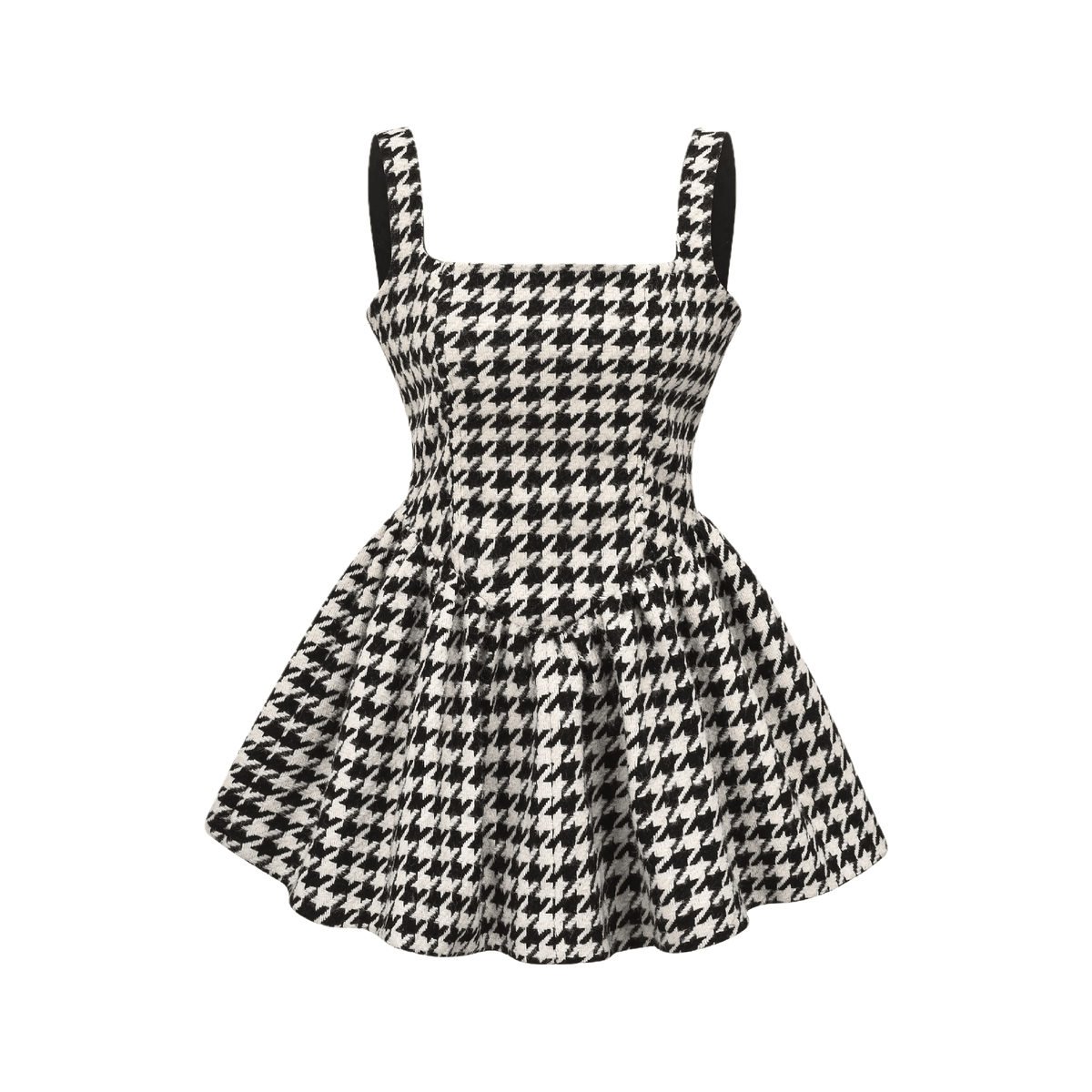 More & More-houndstooth mini dress