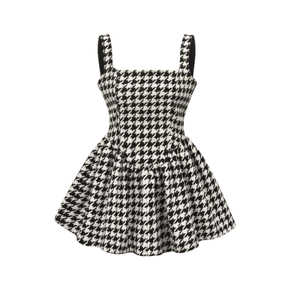 More & More-houndstooth mini dress