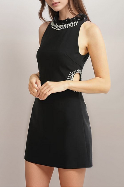 Patricia crystal-embellished mini dress