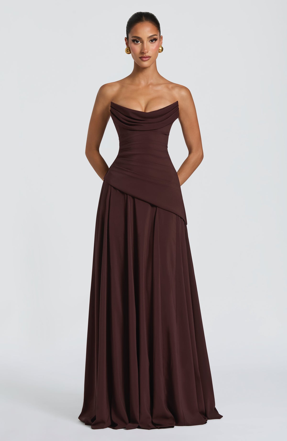 Patricia Maxi Dress - Plum Brown