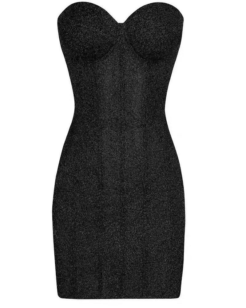 Corset Strapless Mini Dress with Lace-up Back in Red