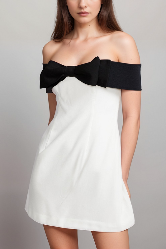 Rosier bowknot detail mini dress