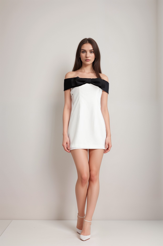 Rosier bowknot detail mini dress