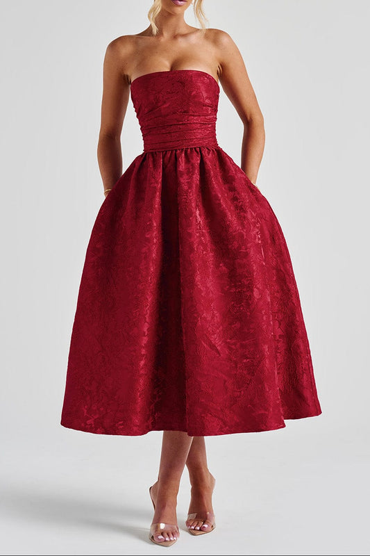 Saoirse Midi Dress - Red