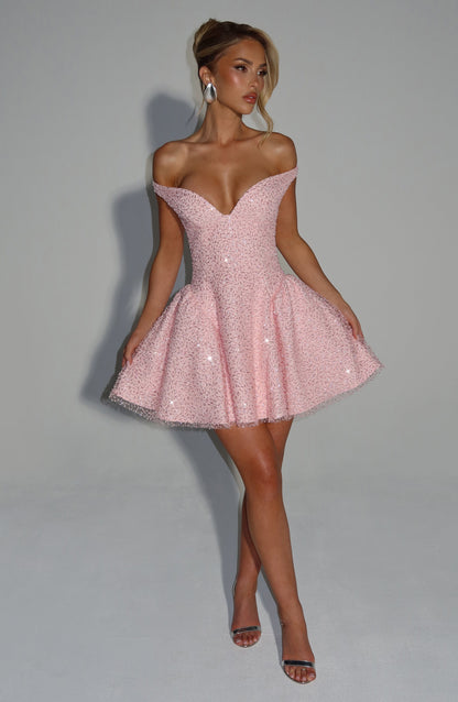 claire Mini Dress - Blush